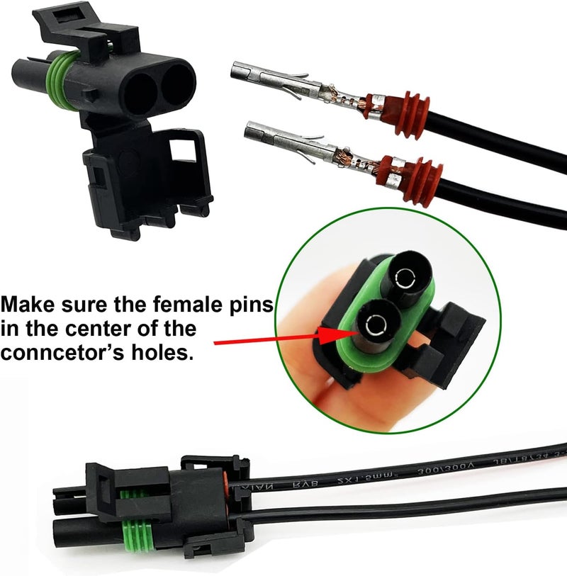 Twippo 15 Kits 2 Pin Connector Weather Pack Connectors Kit Automotive Electrical Waterproof Connectors 2 Wire Connectors with 60pcs Shrink Tubing Kit (18-14 AWG) - Image 5